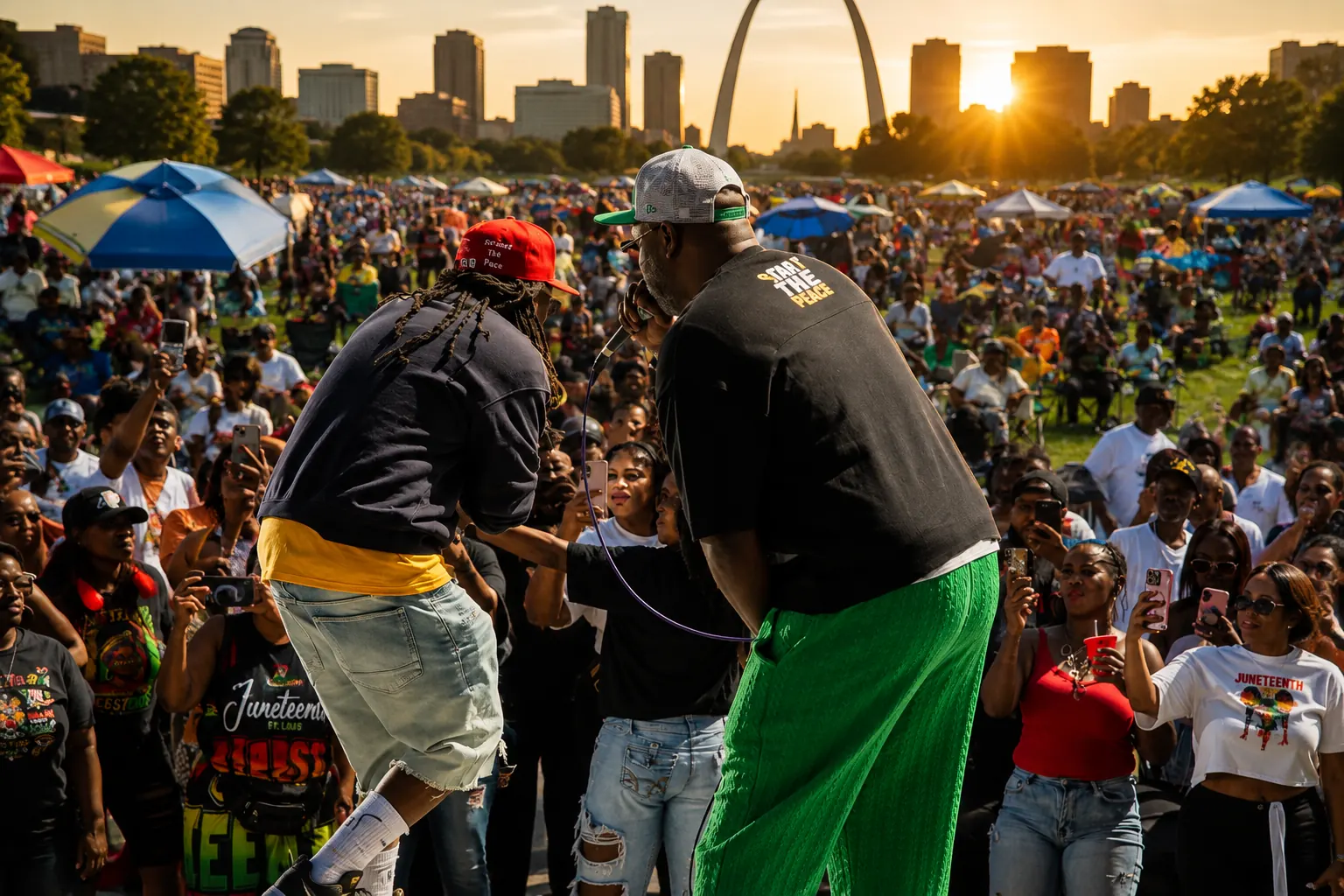Start the Peace leaders engaging a large St. Louis community crowd