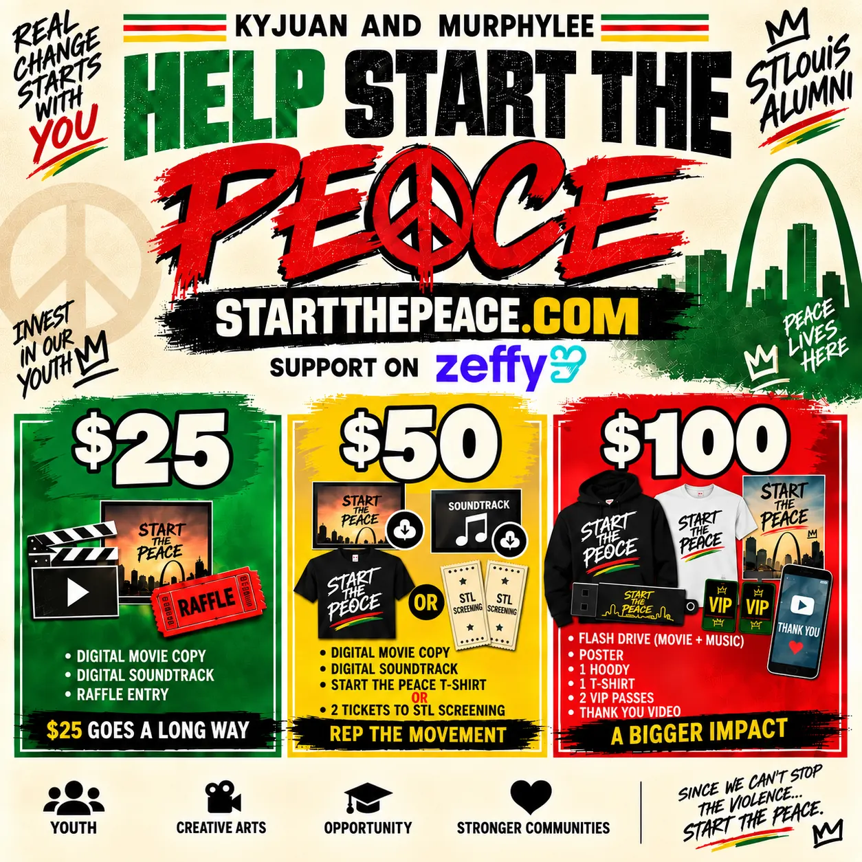 Start the Peace crowdfunding campaign artwork